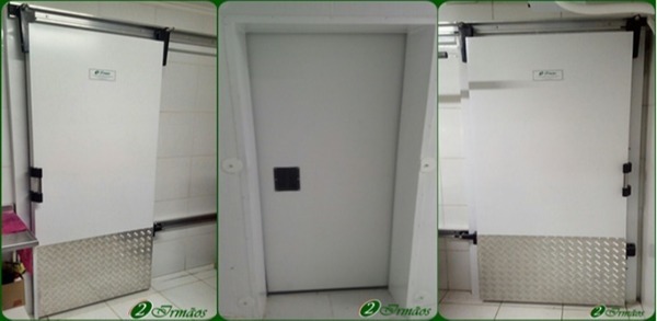 Porta Frigorifica de correr com trilho de aluminio